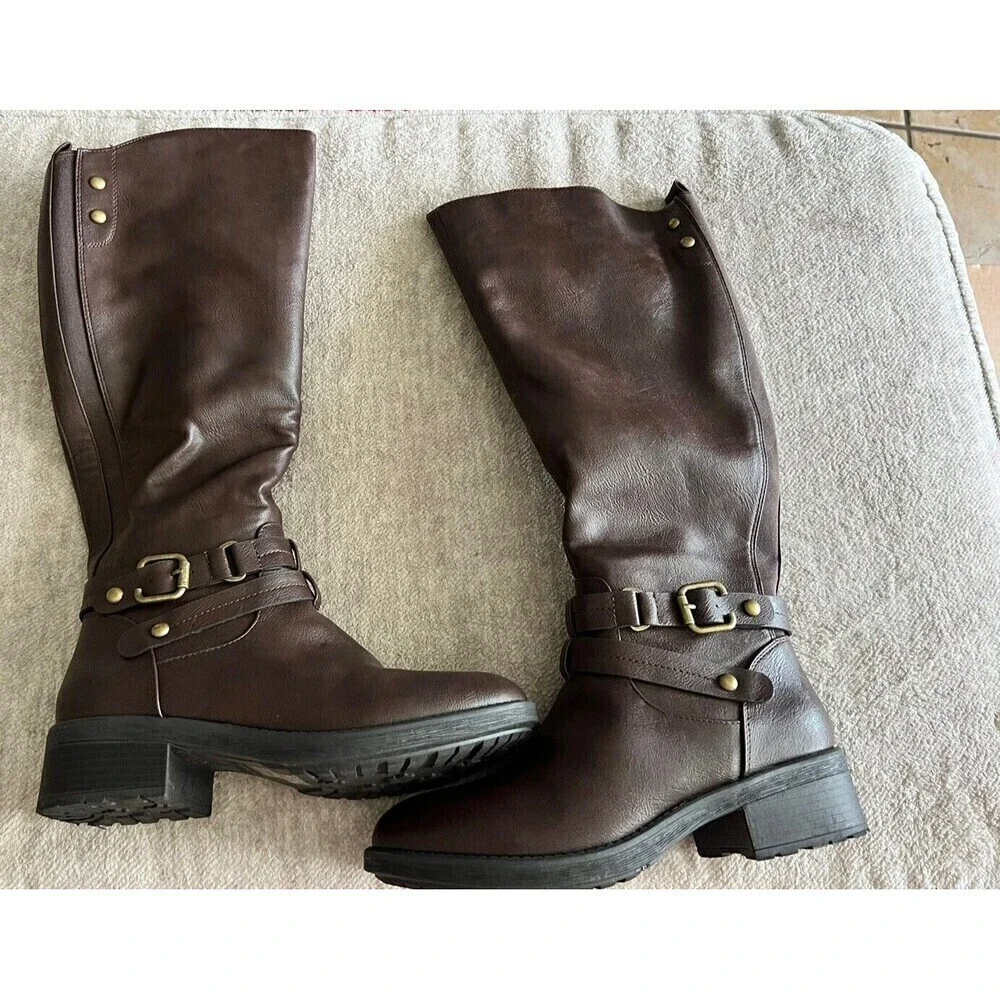 DREAM PAIRS Women's Knee High Winter Boots Fux Fur Lined Size 7.5